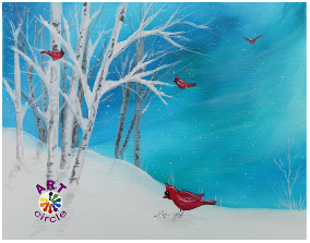 Art Circle - Cardinals in the Winter