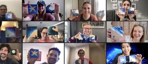 On-Line Painting Parties with Art Circle